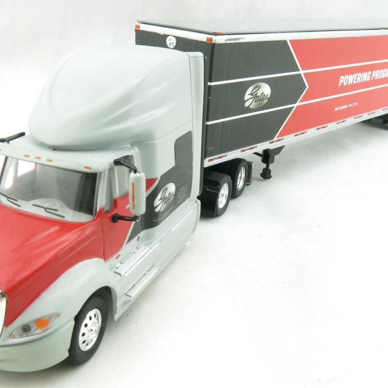 Tonkin Replicas 12-0129 - International Prostar Sleeper Cab 6x4 Truck 53 ft  Box Trailer - Gates - Scale 1:53