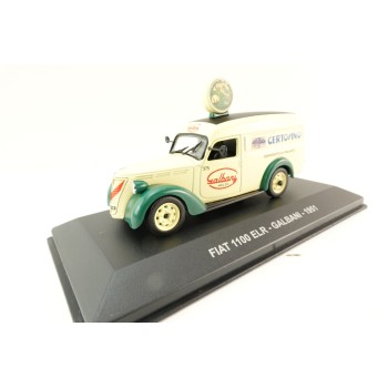 Altaya - Fiat 1100 ELR Delivery Van Galbani 1951 Yellow Green - Scale 1:43