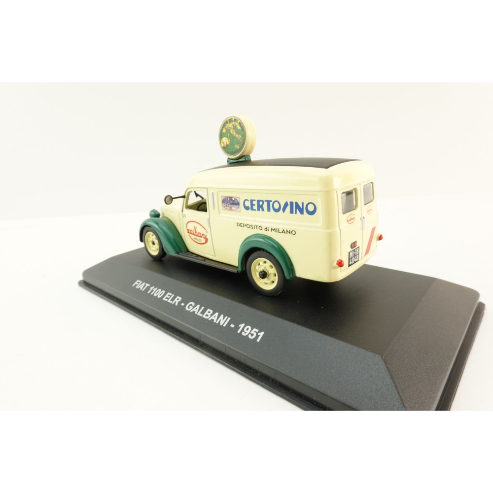 Altaya - Fiat 1100 ELR Delivery Van Galbani 1951 Yellow Green - Scale 1:43