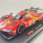 Bburago 18-16301 #51 - Ferrari 499P No 51 Winner 24h LeMans 2023 Pier Guidi, Calado, Giovinazzi Box Damage - Scale 1:18 
