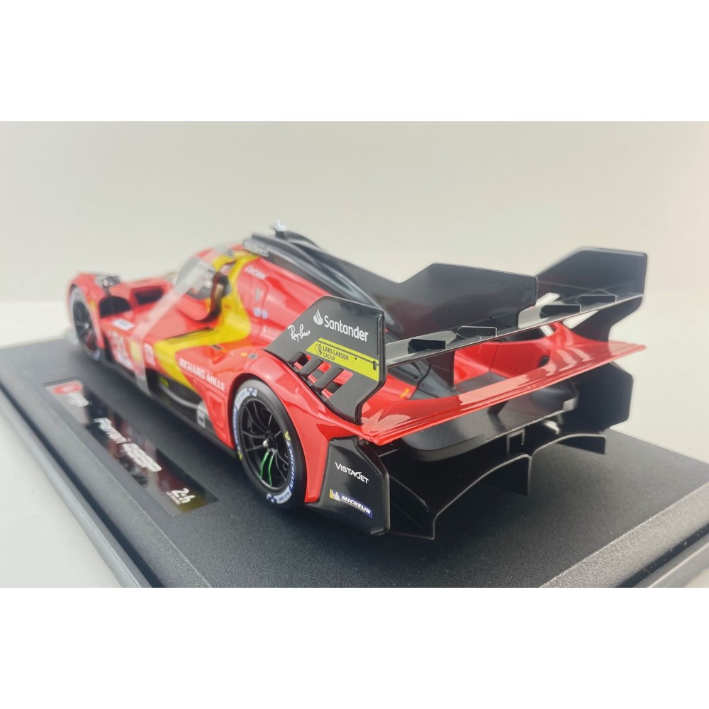 Bburago 18-16301 #51 - Ferrari 499P No 51 Winner 24h LeMans 2023 Pier Guidi, Calado, Giovinazzi Box Damage - Scale 1:18 