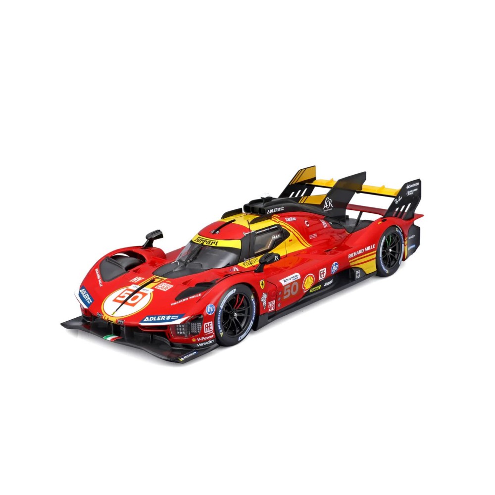 Bburago 18-16303 #50 - Ferrari 499P No 50 Winner 24h LeMans 2024 Fuoco, Molina, Nielsen - Scale 1:18