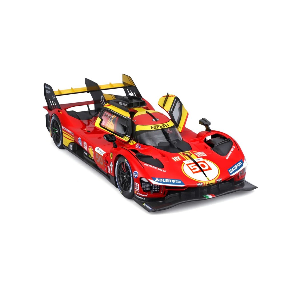 Bburago 18-16303 #50 - Ferrari 499P No 50 Winner 24h LeMans 2024 Fuoco, Molina, Nielsen - Scale 1:18