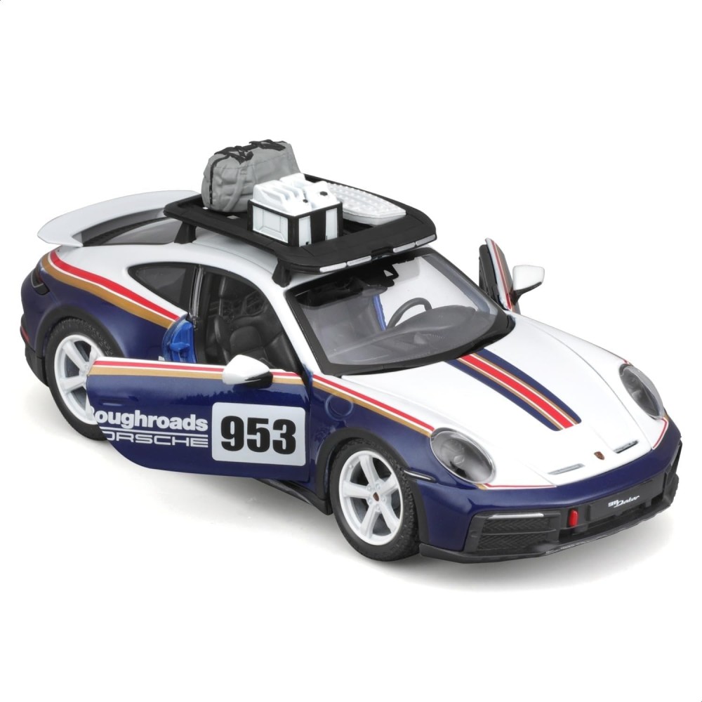 Bburago 18-28029 - Porsche 911 (992) Dakar No 953 Roughroads Rallye Design - Scale 1:24
