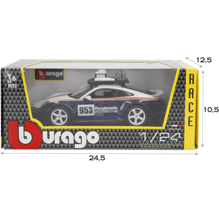 Bburago 18-28029 - Porsche 911 (992) Dakar No 953 Roughroads Rallye Design - Scale 1:24
