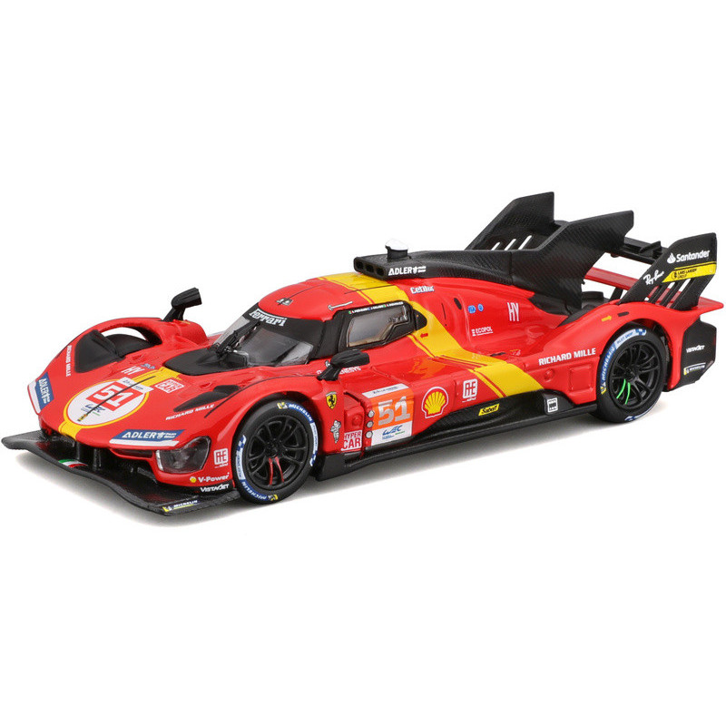 Bburago 18-36312 - Ferrari 499P No 51 Winner 24h LeMans 2023 Pier Guidi, Calado, Giovinazzi - Scale 1:43
