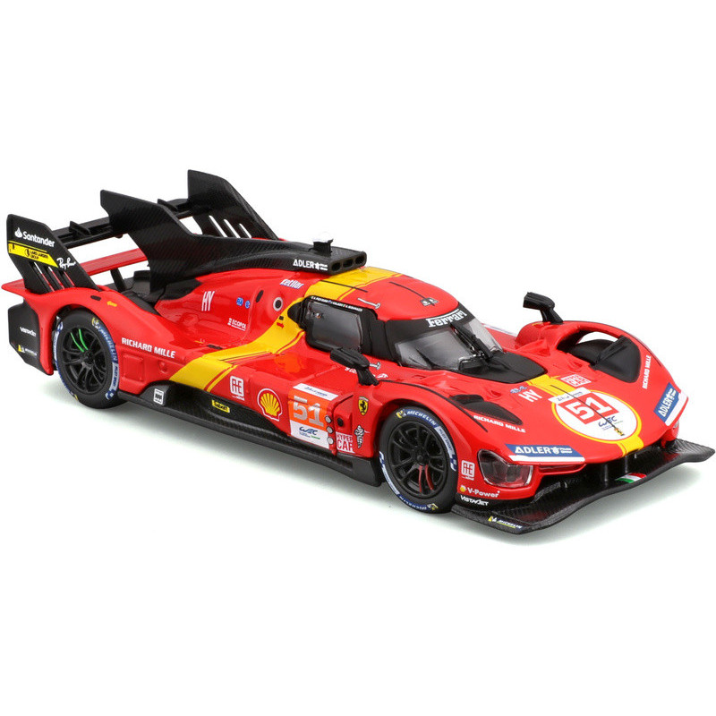 Bburago 18-36312 - Ferrari 499P No 51 Winner 24h LeMans 2023 Pier Guidi, Calado, Giovinazzi - Scale 1:43