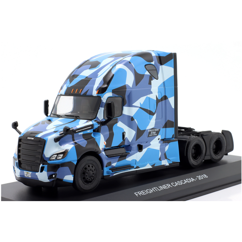 Hachette G1470007 - Freightliner Cascadia 6x4 Truck 2018 Blue Camouflage  - Scale 1:43 