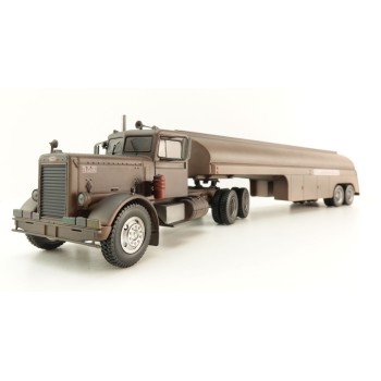 IXO IXOTTR038.22 - 1955 Peterbilt 281 6x4 Truck with 2-axle Tanker Trailer Rust Duel Movie - Scale 1:43