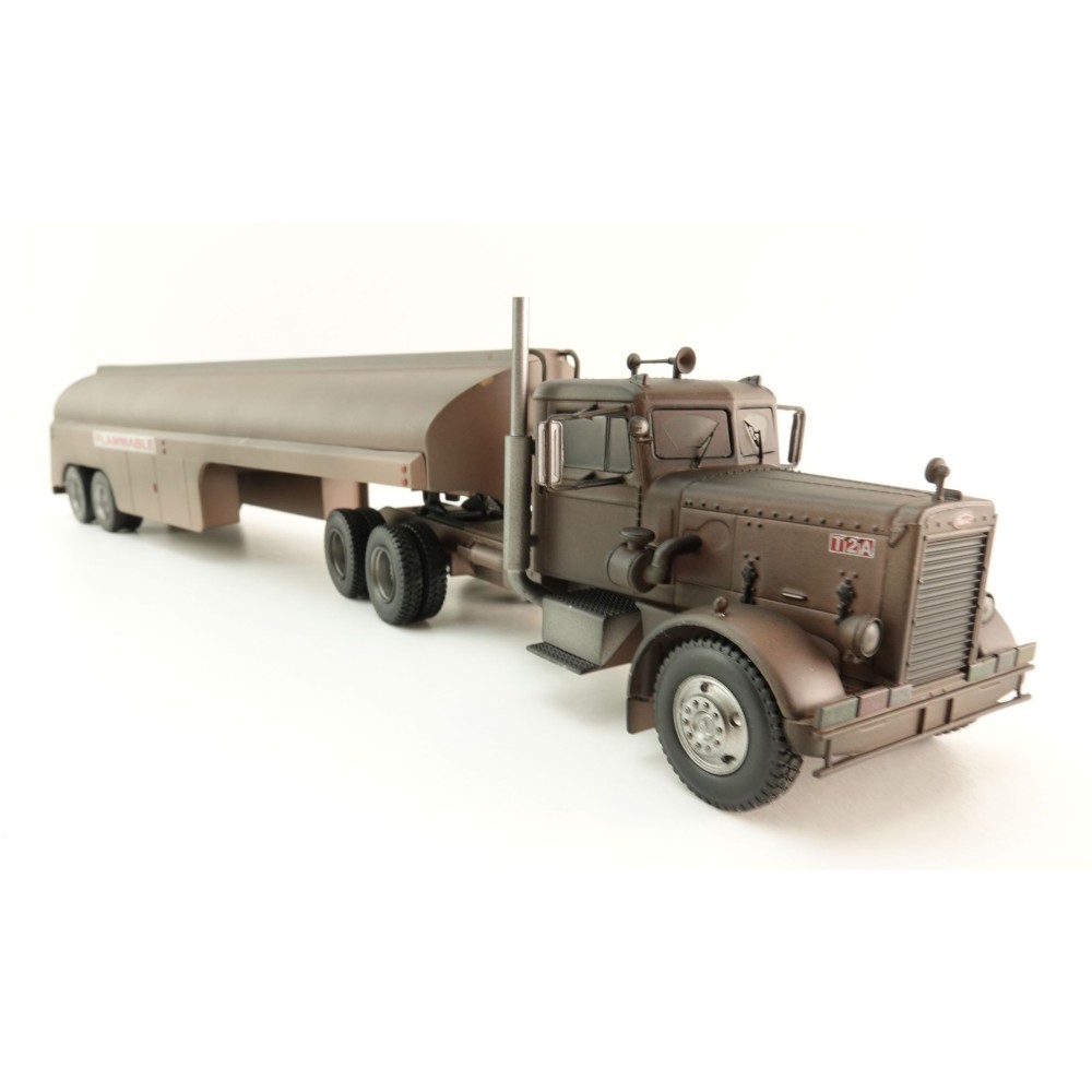 IXO IXOTTR038.22 - 1955 Peterbilt 281 6x4 Truck with 2-axle Tanker Trailer Rust Duel Movie - Scale 1:43
