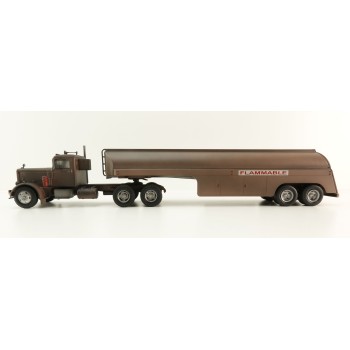 IXO IXOTTR038.22 - 1955 Peterbilt 281 6x4 Truck with 2-axle Tanker Trailer Rust Duel Movie - Scale 1:43