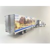 IXO TR039.22 - 1980 GMC General 6x4 Truck with Box Trailer Silver Smokey and the Bandit Style - Scale 1:43