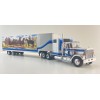 IXO TR039.22 - 1980 GMC General 6x4 Truck with Box Trailer Silver Smokey and the Bandit Style - Scale 1:43
