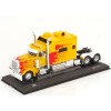IXO TR193.22 - 2002 Peterbilt T 379 Custom 6x4 Prime Mover Yellow / Red Flames - Scale 1:43