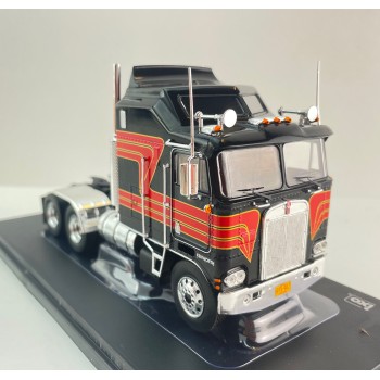 IXO TR229.22 - 1976 Kenworth K100 Aerodyne 6x4 Truck - Black Red - Scale 1:43