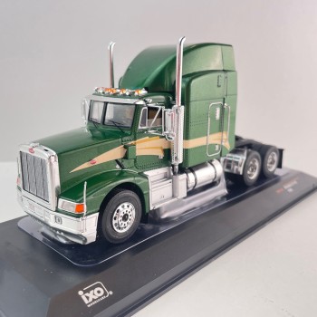 IXO TR232.22 - 1998 Peterbilt 377 Aerodyne 6x4 Truck Dark Green - Scale 1:43