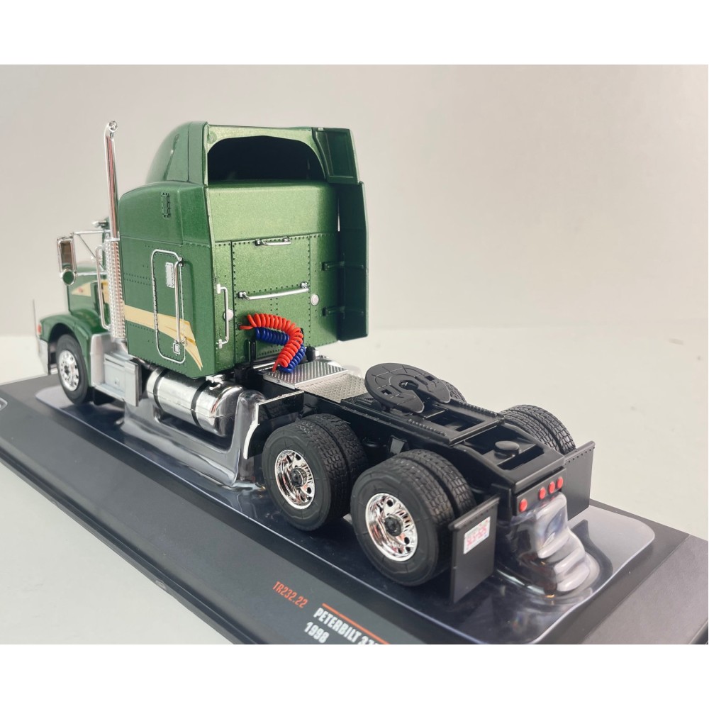 IXO TR232.22 - 1998 Peterbilt 377 Aerodyne 6x4 Truck Dark Green - Scale 1:43