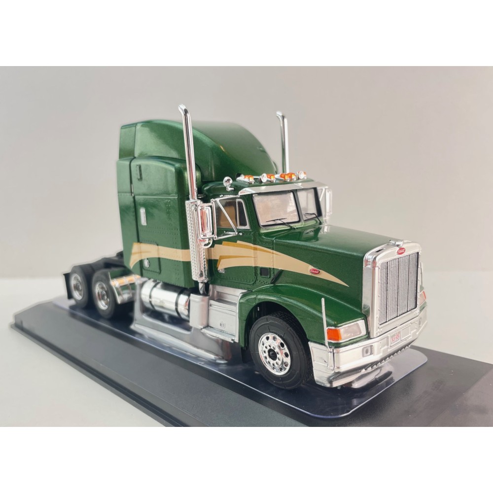 IXO TR232.22 - 1998 Peterbilt 377 Aerodyne 6x4 Truck Dark Green - Scale 1:43