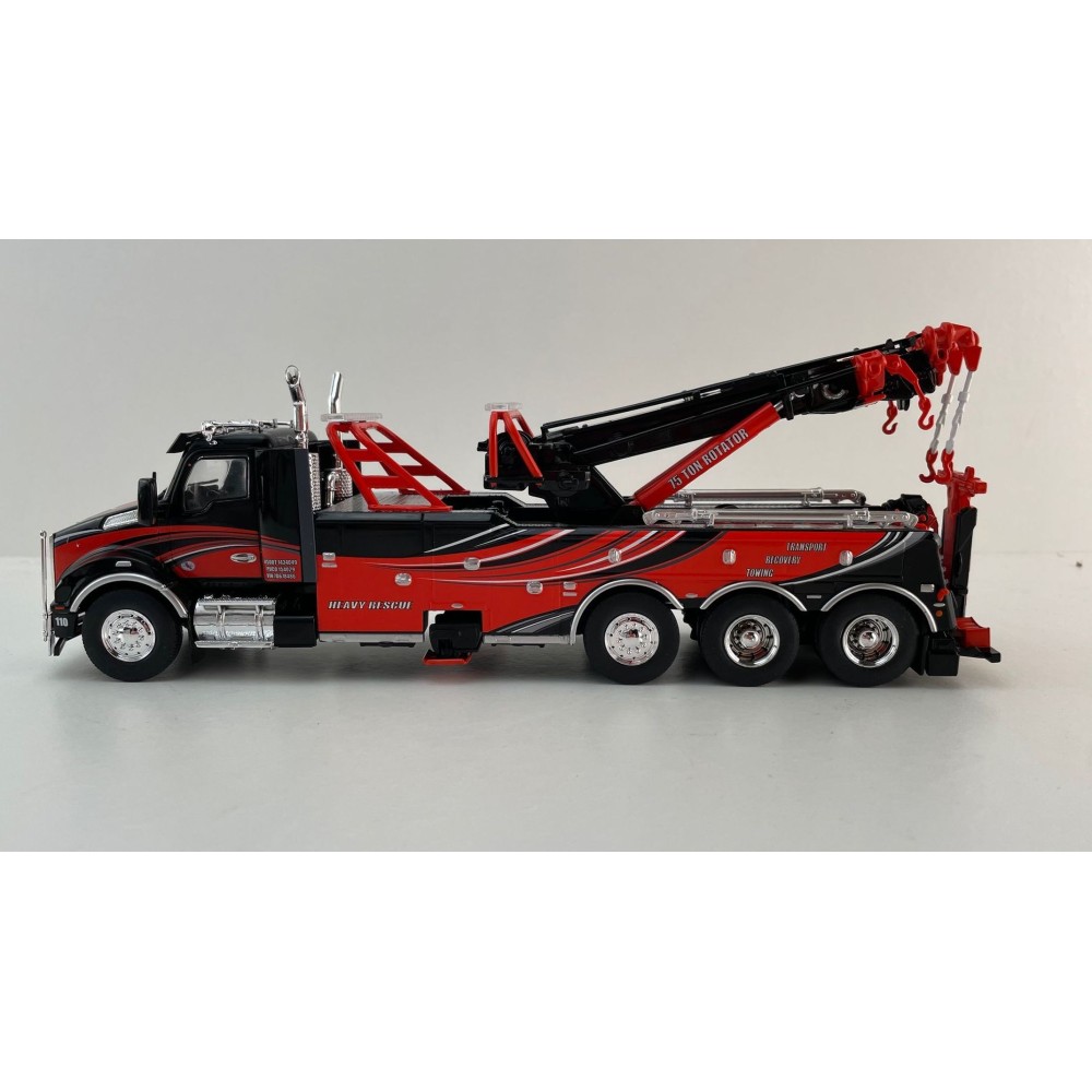 IXO TTR032.23 - 2018 Kenworth T880 Rotator Tow Truck Heavy Rescue Red / Black - Scale 1:43