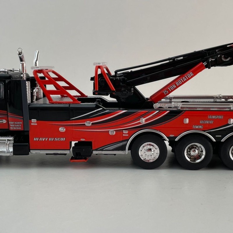 IXO TTR032.23 - 2018 Kenworth T880 Rotator Tow Truck Heavy Rescue Red / Black - Scale 1:43