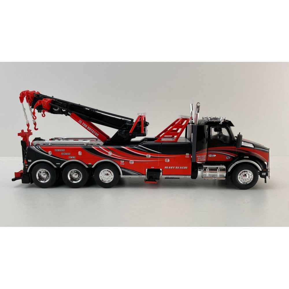 IXO TTR032.23 - 2018 Kenworth T880 Rotator Tow Truck Heavy Rescue Red / Black - Scale 1:43