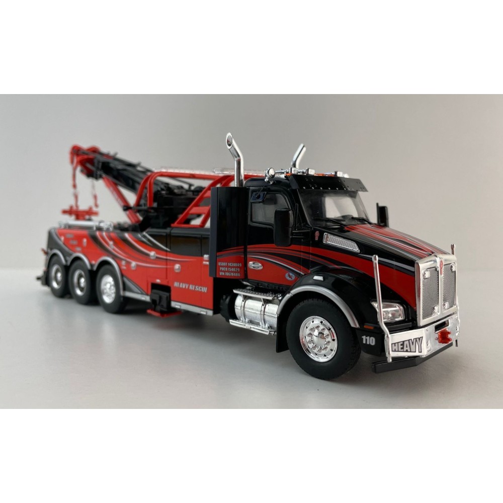 IXO TTR032.23 - 2018 Kenworth T880 Rotator Tow Truck Heavy Rescue Red / Black - Scale 1:43