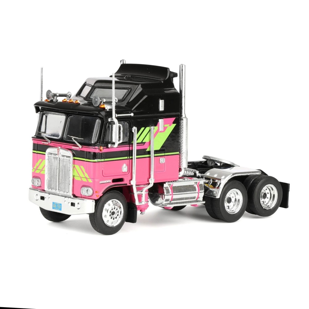 IXO U64TR006 - Kenworth K100 Aerodyne 1976 Prime Mover 6x4 Black Pink Scale 1:64