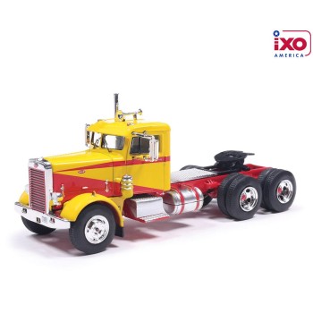 IXO U64TR012 - 1963 Peterbilt Model 381 6x4 Truck Yellow Red - Scale 1:64