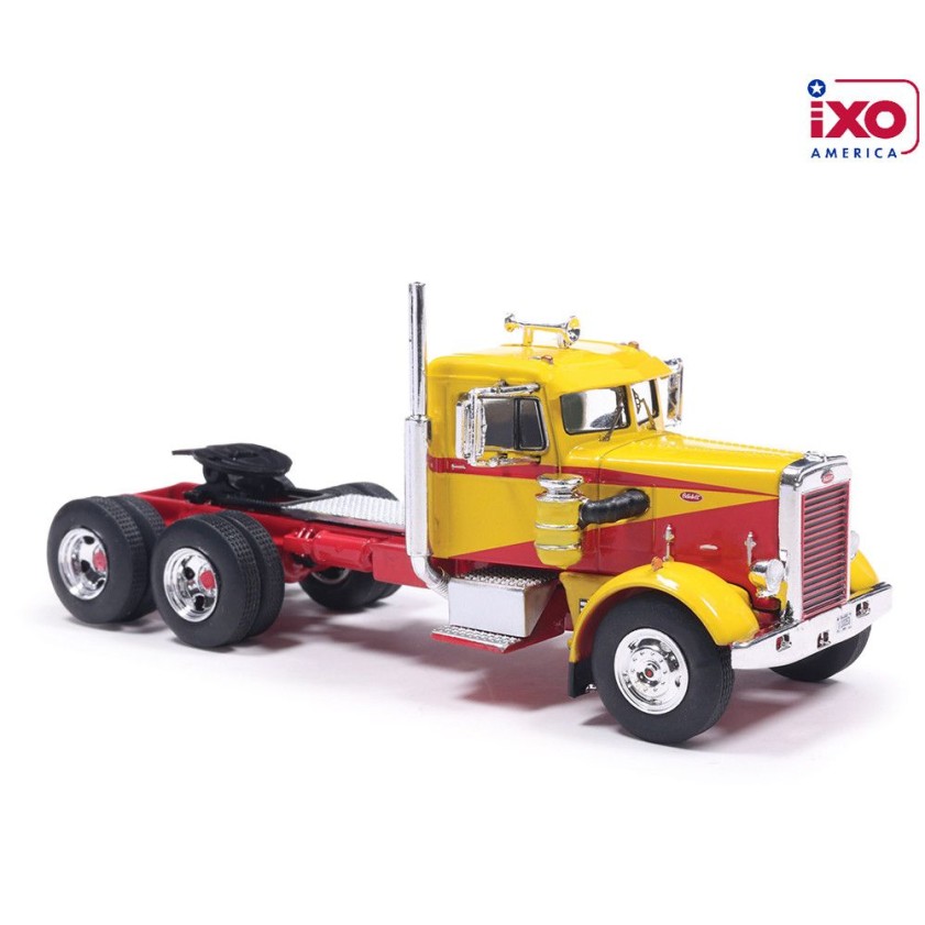 IXO U64TR012 - 1963 Peterbilt Model 381 6x4 Truck Yellow Red - Scale 1:64