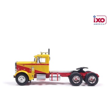 IXO U64TR012 - 1963 Peterbilt Model 381 6x4 Truck Yellow Red - Scale 1:64