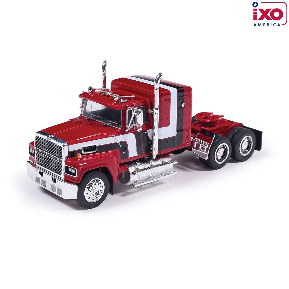IXO U64TR014 - 1978 Ford LTL 9000 6x4 Sales Brochure Truck Black Red and White - Scale 1:64