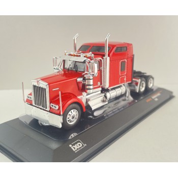 IXO U64TR014A - 1990 Kenworth W900 6x4 Truck Sleeper Cab Red - Scale 1:64