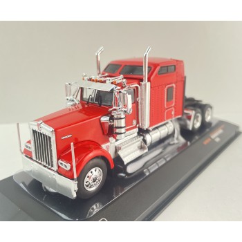 IXO U64TR014A - 1990 Kenworth W900 6x4 Truck Sleeper Cab Red - Scale 1:64