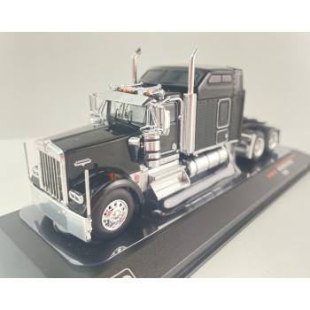 IXO U64TR014B - 1990 Kenworth W900 6x4 Truck Sleeper Cab Black - Scale 1:64