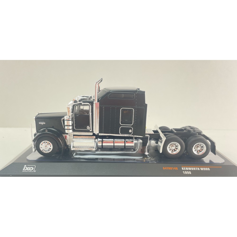 IXO U64TR014B - 1990 Kenworth W900 6x4 Truck Sleeper Cab Black - Scale 1:64
