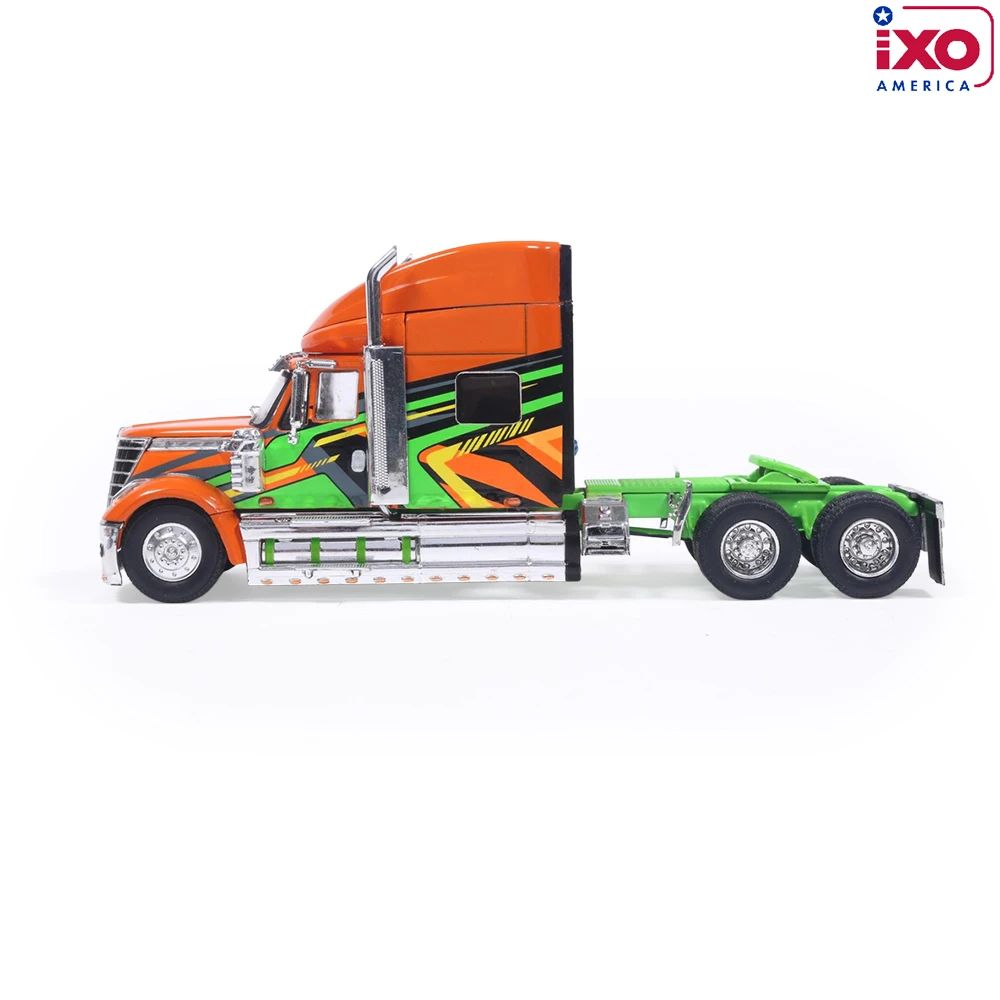 IXO U64TR019 - 2010 International Lonestar 6x4 Truck Orange Green - Scale 1:64