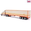 IXO U64TRTR002M - 1973 Peterbilt 359 6x4 Truck with Modern Reefer Trailer Orange Cream - Scale 1:64