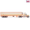 IXO U64TRTR002M - 1973 Peterbilt 359 6x4 Truck with Modern Reefer Trailer Orange Cream - Scale 1:64