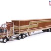 IXO U64TRTR003M - 1976 Kenworth K100 Aerodyne 6x4 Truck - Brown with Modern Trailer - Scale 1:64