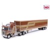 IXO U64TRTR003M - 1976 Kenworth K100 Aerodyne 6x4 Truck - Brown with Modern Trailer - Scale 1:64