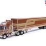 IXO U64TRTR003M - 1976 Kenworth K100 Aerodyne 6x4 Truck - Brown with Modern Trailer - Scale 1:64