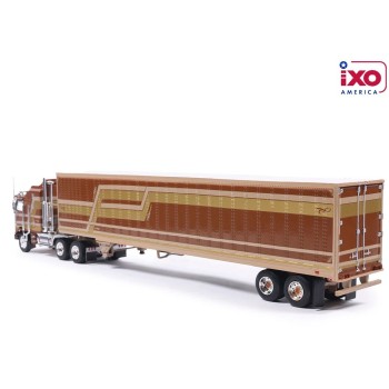 IXO U64TRTR003M - 1976 Kenworth K100 Aerodyne 6x4 Truck - Brown with Modern Trailer - Scale 1:64