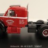 Neo 64061 - 1957 Mack B-61ST Red/Black with Sleeper Cab - Scale 1:64