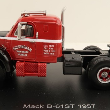 Neo 64061 - 1957 Mack B-61ST Red/Black with Sleeper Cab - Scale 1:64
