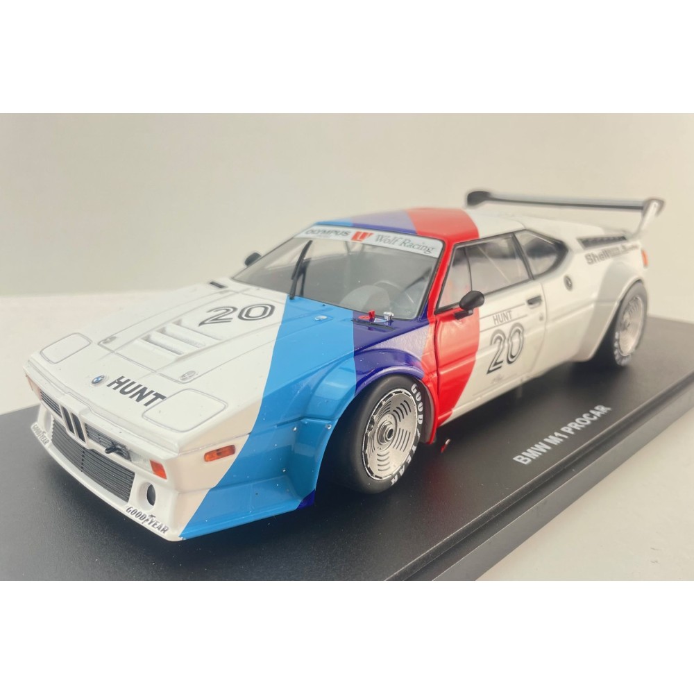 WERK83 W1803017 - BMW M1 Procar No 20 BMW M1 ProCar Series Donington Park 1979 James Hunt Box Damage - Scale 1:18