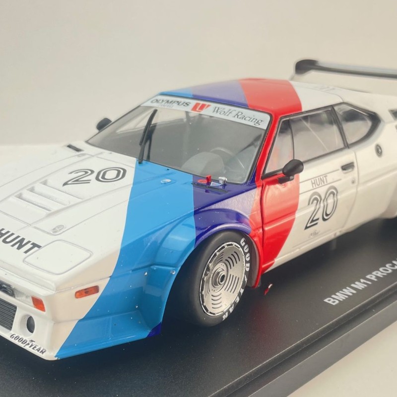 WERK83 W1803017 - BMW M1 Procar No 20 BMW M1 ProCar Series Donington Park 1979 James Hunt Box Damage - Scale 1:18