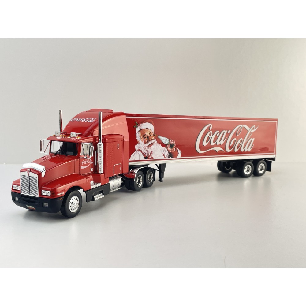 WERK83 W83431002 - 1986 Kenworth T600 6x4 Truck with Box Trailer Coca Cola - Scale 1:43