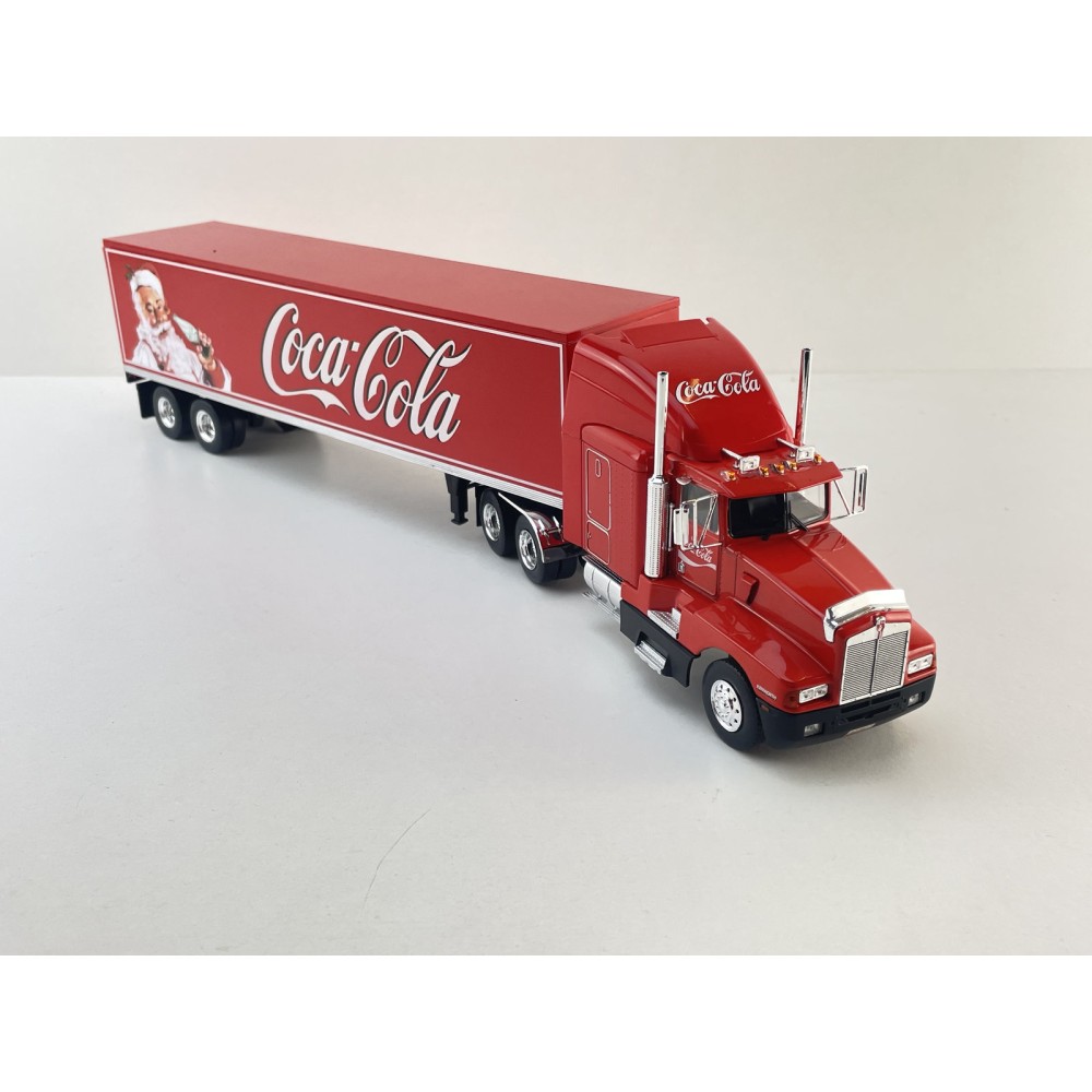 WERK83 W83431002 - 1986 Kenworth T600 6x4 Truck with Box Trailer Coca Cola - Scale 1:43