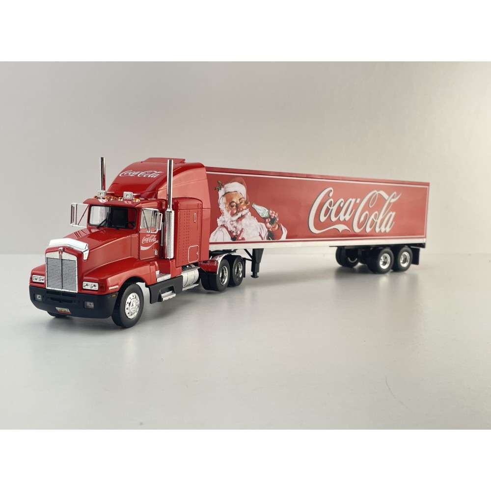 WERK83 W83431002 - 1986 Kenworth T600 6x4 Truck with Box Trailer Coca Cola - Scale 1:43