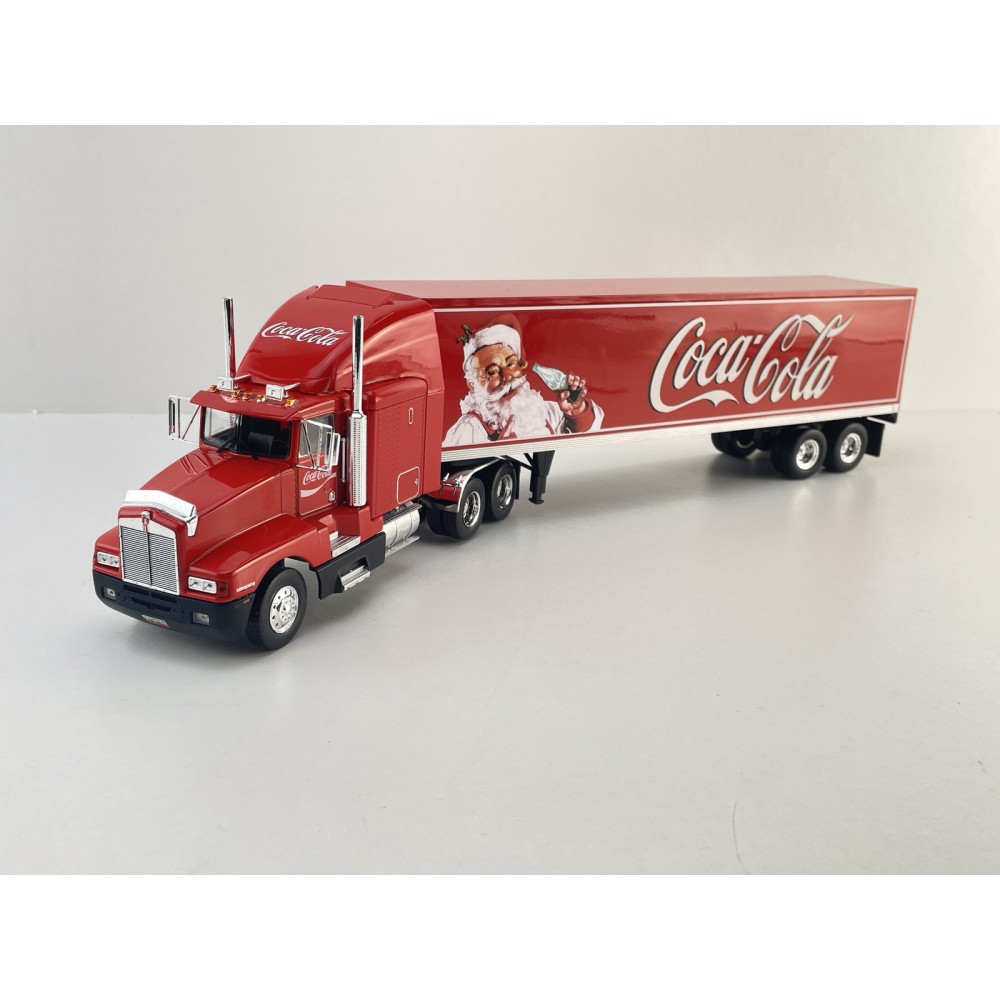 WERK83 W83431002 - 1986 Kenworth T600 6x4 Truck with Box Trailer Coca Cola - Scale 1:43